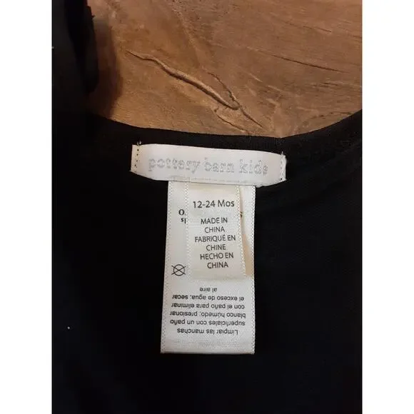 Pottery Barn Kids Black Orange Costume A-line Party Dress 12 24 mths Sparkles - Picture 3 of 4
